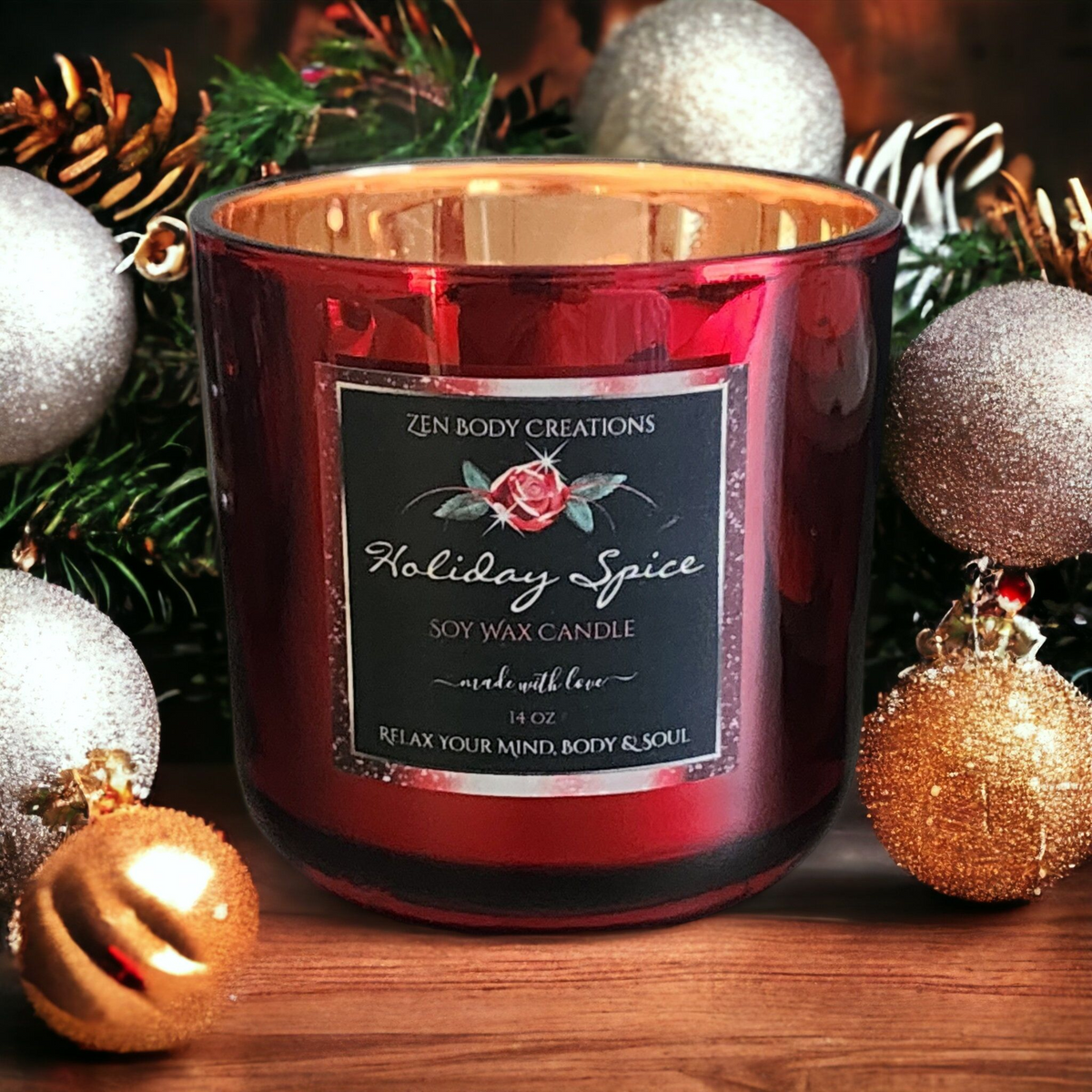 Luxe Holiday Soy Wax Candle