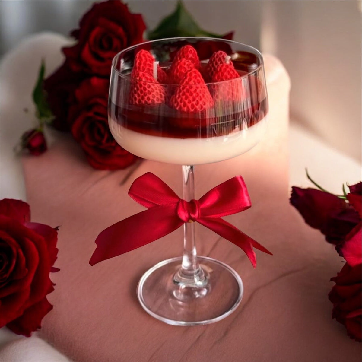 Strawberry champagne soy candle