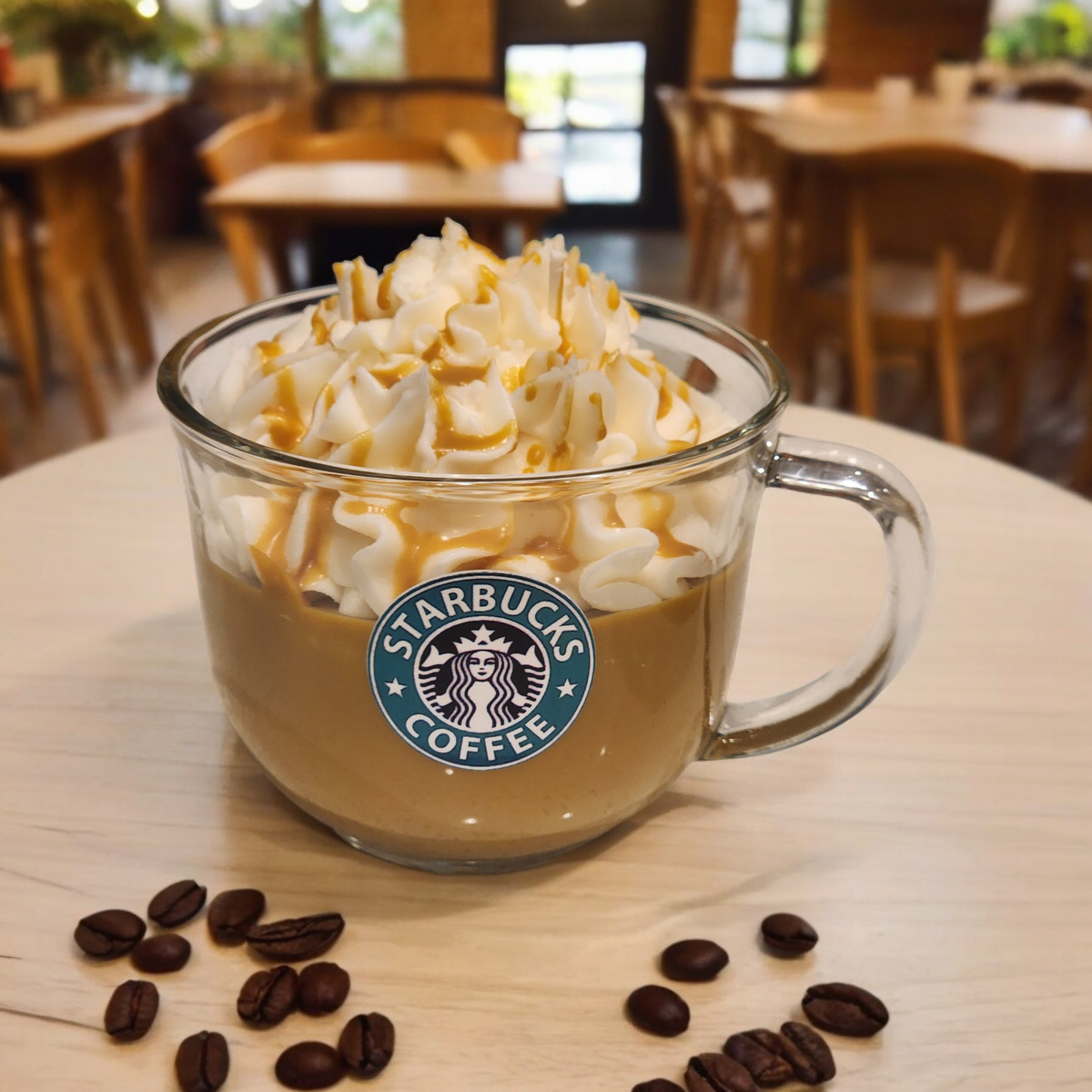 starbucks cafe theme scented soy wax candle