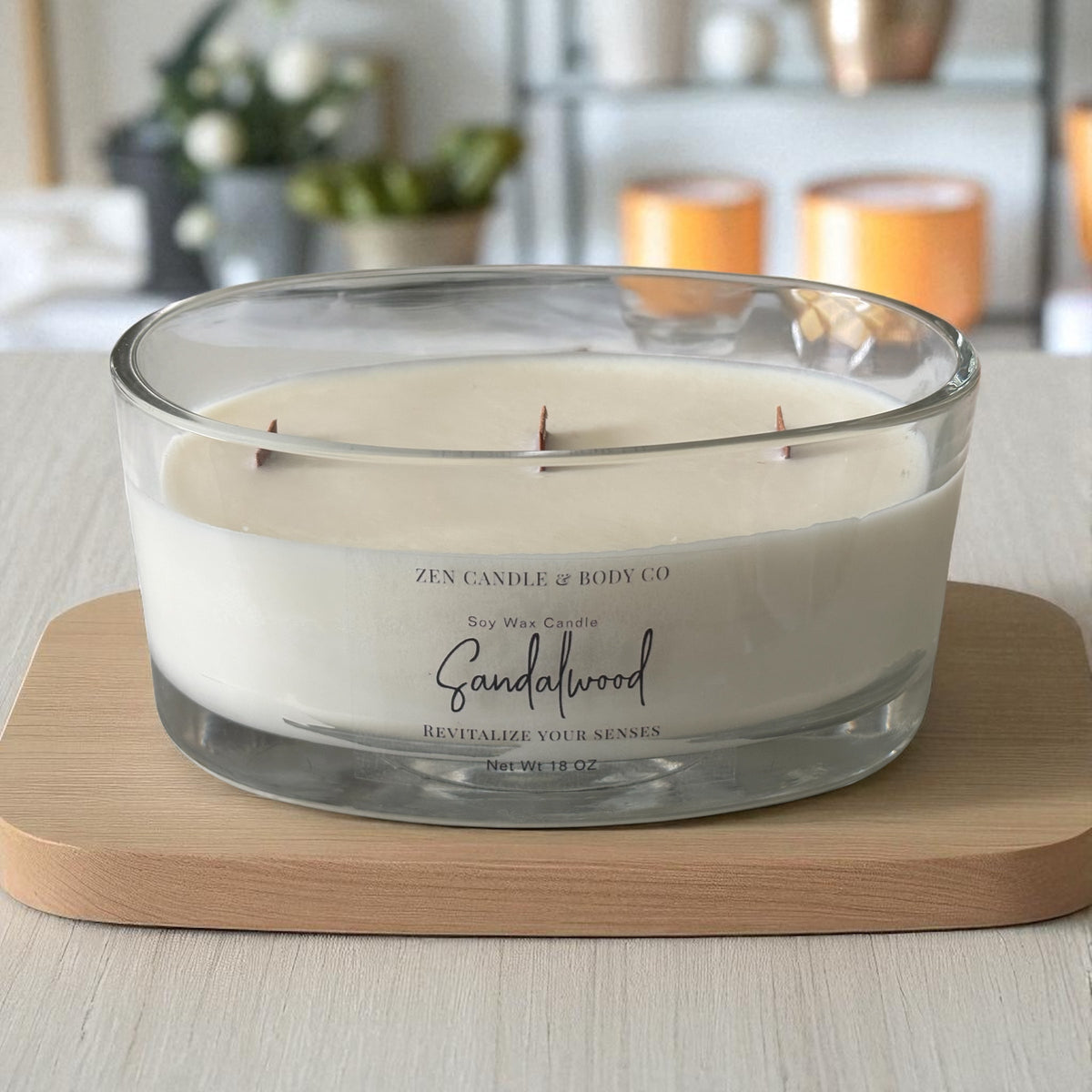 Elegant Oval Jar Soy Candle